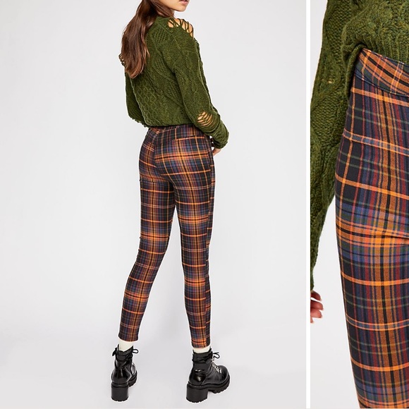 free people belle printed skinny pants